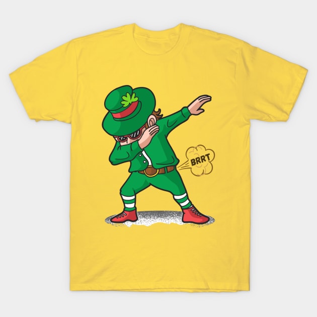 Dabbing or Farting Leprechaun T-Shirt by FartMerch